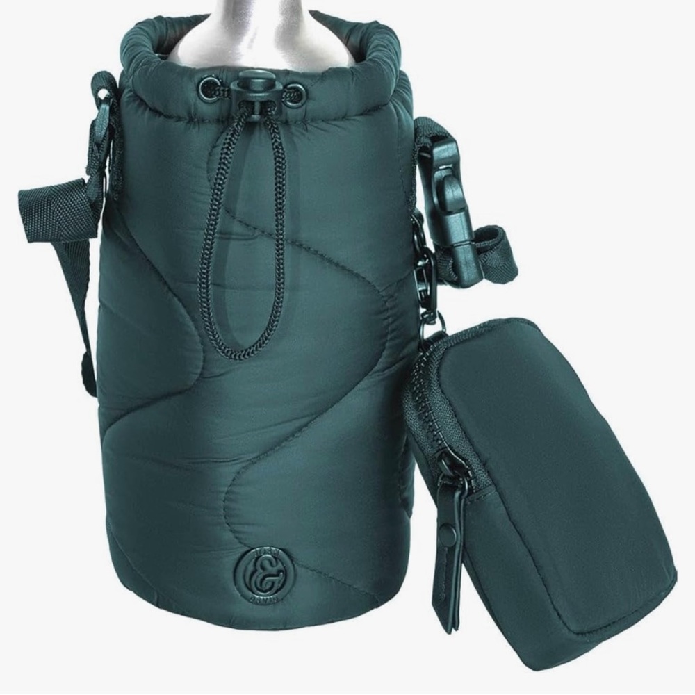 Joan & David Black Quilted Bottle Holder
